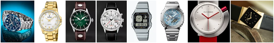 Festina, Junkers, Casio, Rolf Cremer